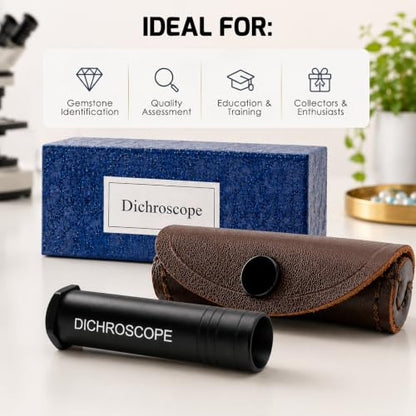 Heavy Duty Calcite Dichroscope Gemstone Tester Trichoic Pleochroic Colors Gemstone Identification Gemstones Gemological Testing Diamond Jeweler Tool Metal Body Gemology