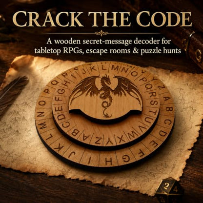 Dragon Cipher Wheel - Accessory for Table Top Gaming - size: Dragon Cypher