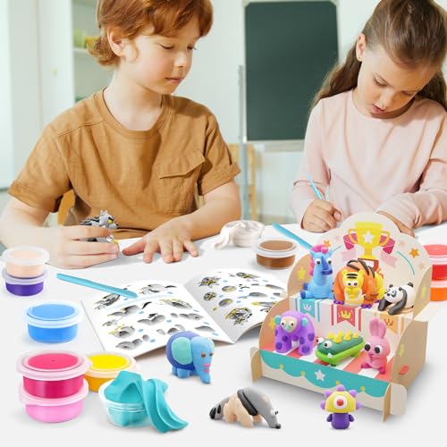 Drama Planet Air Dry Clay Kit for Kids, 26 Modeling Tutorials