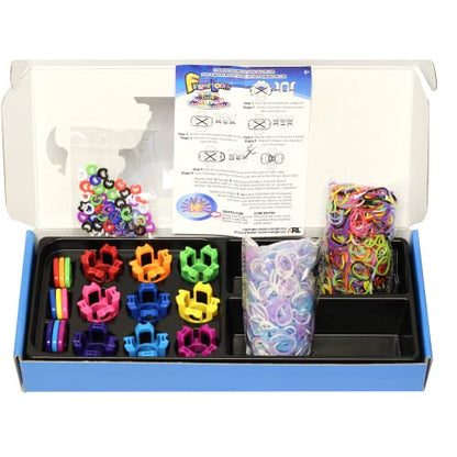 Rainbow Loom® Finger Loom Party Pack, Features 9 Colored Finger Looms and 1200 Glow in The Dark Bands Perfect Party Activities for Boys and Girls 7+