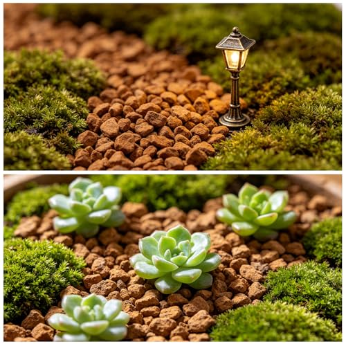 Miniature Rock Basing Kit Miniature Rock Landscape Rocks DIY Terrain Model Kit Basing Kit for Terrain Scenery Landscape Model Railroad Sand Table Material, Volcanic Red - color: Volcanic Red