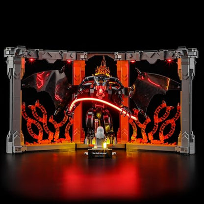 YEABRICKS LED Light Kit for Lego LOTR Balrog Book Nook 10367 - style: Only Light Balrog Book Nook