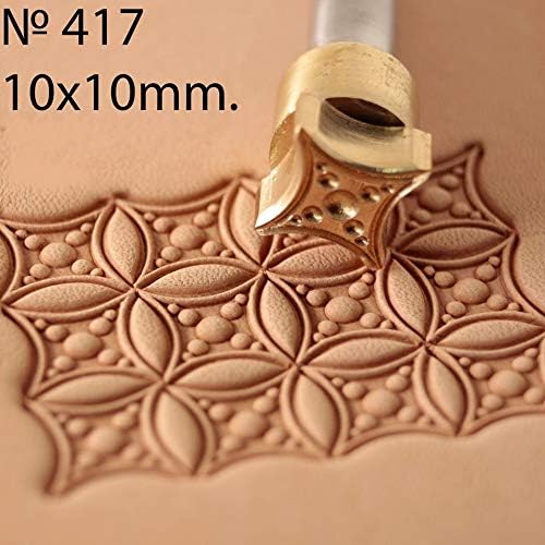 DandS ltd Leather Stamp Tool, Geometric, Professional Steel Craft Tool for Leatherworking, Embossing, Carving & Stamping Leather Projects, Belts & DIY Projects Compatible with Mallet #417