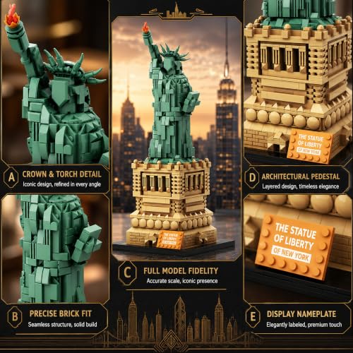Statue of Liberty Building Blocks Sets 1470PCS - style: Statue of Liberty