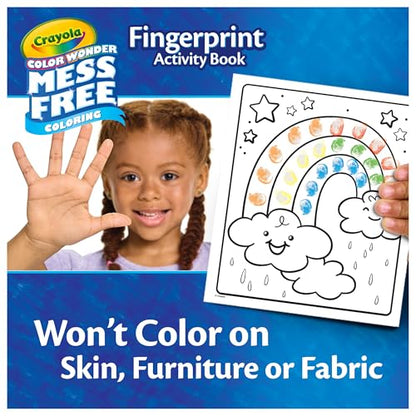 Crayola Color Wonder Mess Free Fingerprint Activity Book, Finger Painting Alternative, Arts & Crafts Gift for Kids Ages 3+ - size: Medium