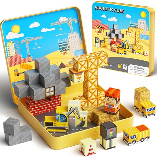 Magnetic Engineering Travel STEM：49PCS Mini Blocks Kit for Ages 3-8 - size: 49PCS
