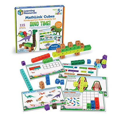 Learning Resources MathLink Cubes Activity Set: Dino Time - style: Dino Time