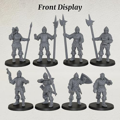 AUSPDICE Gothic City Guard Minis, 25mm Soldiers for TTRPGs, AF1104 S - color: Af1104 S City Guard Warrior