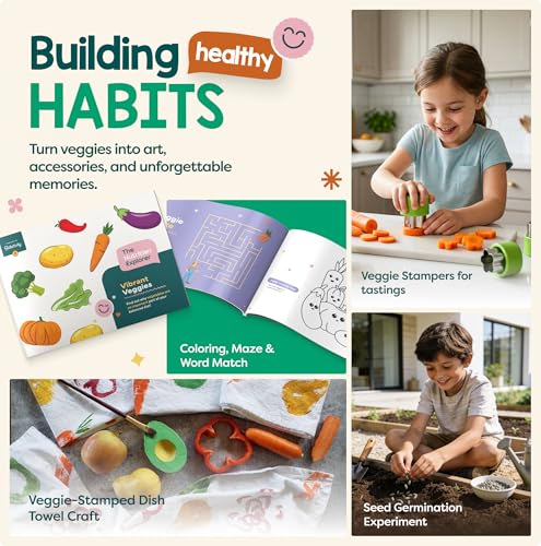Baketivity Vibrant Veggies Kids Nutrition Kit STEM Birthday Gifts for Kids - color: 3-vibrant Veggies