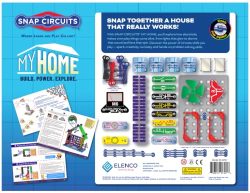 SNAP CIRCUITS My Home STEM Electronics Building Kit for Kids Ages 8+