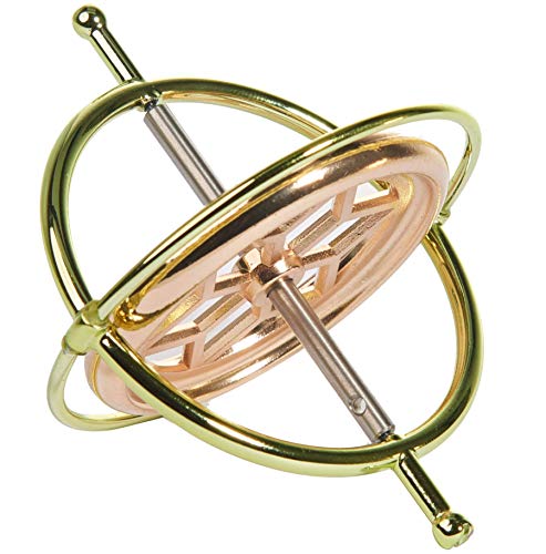 JoyTech Precision Gyroscope Kill Time Metal Anti Gravity Spinner Balance Toy JA01 - color: Golden