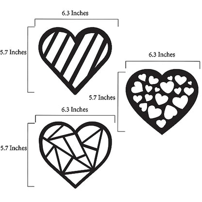 VHALE Suncatchers Craft 3 Sets (9 Cutouts) w Tissue Papers Stained Glass Effect Paper Sun Catcher Kit, Window Art, Classroom Crafts, Creative Art Projects, Kids Party Favors (Valentine Heart) - style: Valentine Heart
