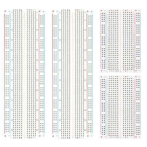 ELEGOO 4PC Solderless Breadboard Kit, 830 & 400 Tie Points Prototype Board - size: 2 PCS 830 Point + 2 PCS 400 Point