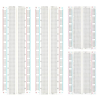 ELEGOO 4PC Solderless Breadboard Kit, 830 & 400 Tie Points Prototype Board - size: 2 PCS 830 Point + 2 PCS 400 Point