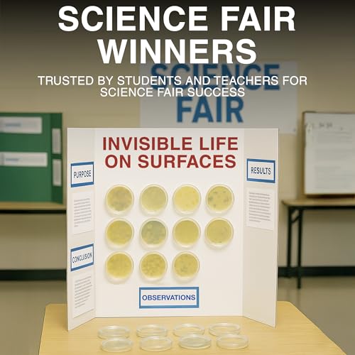 Evviva Sciences Microbiology Science Project Kit, Pre-Poured Agar Plates for Students, Agar Petri Dishes to Learn Microbiology, with Educational Experiment eBook (Pack of 2) - size: Medium (6 X 4 X 4in) (Pack of 2)