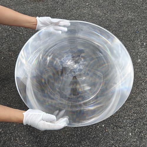 Six Seasons Φ500mm(19.69") Large Fresnel Lens, 600mm(23.62") Focal Length PMMA for Solar Concentrator, Magnifying & Optical Science Research
