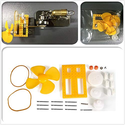 Sunnytech Mini Hot Air Stirling Engine Motor Model Educational Toy Kits Electricity HA001