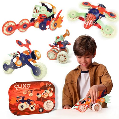 Clixo Mars Rover Pack, Glow STEM Space Magnetic Building Toys (30 Pc, 6+) - size: 30 Piece Pack