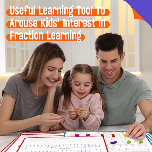 8 Packs Fraction Manipulative Whiteboards, Double-Sided Dry-Erase Number Line Bars, Writable and Erasable Math Learning White Board for Kids, 4th-8th Grade Students, Classroom, Home (12” x 9”) - color: Fraction Manipulative Whiteboards