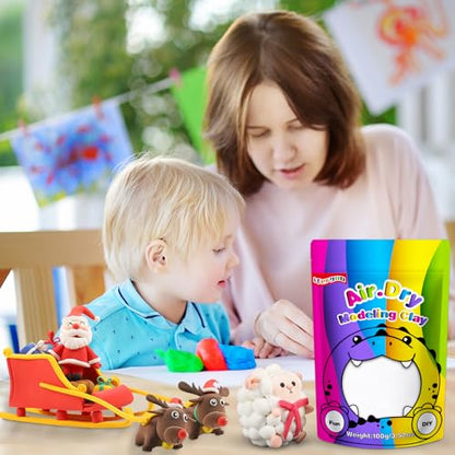 ifergoo 100g White Air Dry Clay, 3.5oz DIY Creative Modeling Clay for Kids - color: White/100g