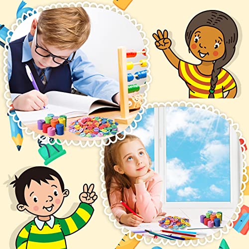 Kingdder Place Value Disks 10 Decimals to Whole Numbers Counting Chips for Kids Base 10 Place Value Manipulatives Math Counters Discs Set for Elementary School Math Supplies(2000 Pcs)