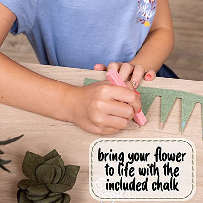 Hapinest DIY Potted Felt Succulents Craft Kit for Adults Women Teens and Seniors, Arts & Crafts for Ages 6 Years and Up