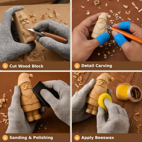 26Pcs Wood Carving Kit for Beginners, Perfect Woodworking Gifts for Men