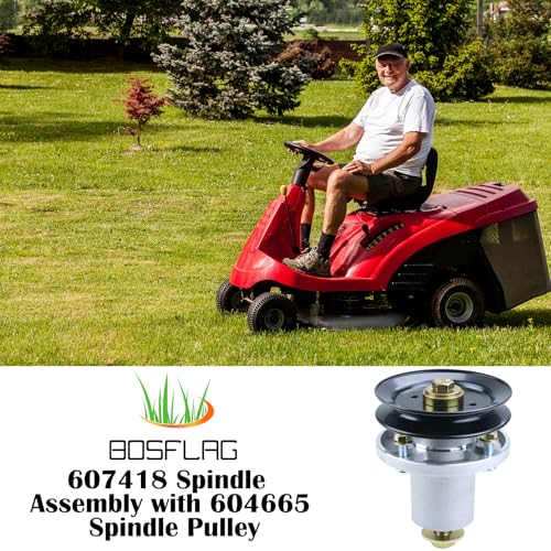 601804 Spindle with 604665 Pulley for Hustler Raptor SD 48" Decks - size: 1x601804D