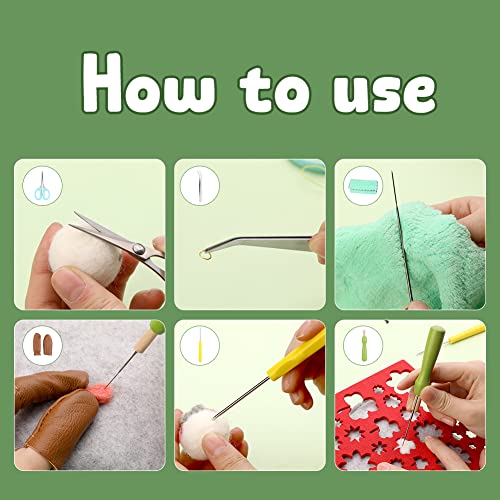 IMZAY Needle Felting Kit Beginner 50 Colors Wool Roving Set - size: Medium