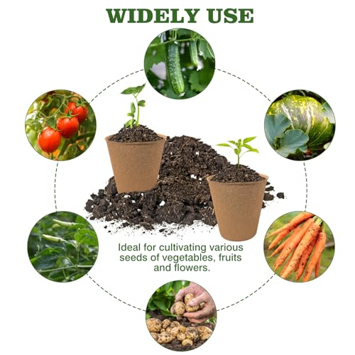 INCIKITI Biodegradable Peat Pots for Seedling - 120 Pack 3.15 inch Biodegradable Plant Seed Starters Kits with 30 Plant Labels, Garden Germination Nursery Pots for Flower Vegetable Seed Germination - size: 120 Pack