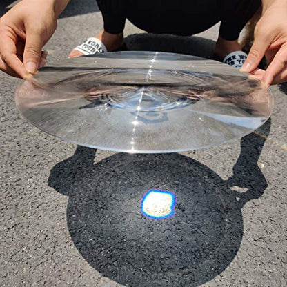 Six Seasons 2-Pack Large Fresnel Lens, 300mm(11.81"), 200mm(7.87") Focal Length PMMA for Senior Magnifying, Solar Heating & Optical Science Kits - size: Focal length 200mm