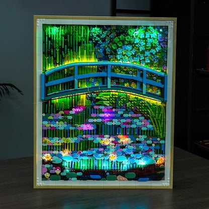 LocoLee Light kit Compatible with Lego 31220 Claude Monet – Bridge Over a Pond of Water Lilies - No Actual Model Only Lights, LED Lighting Compatible with Lego 31220 Monet (RC Version) - style: RC Version