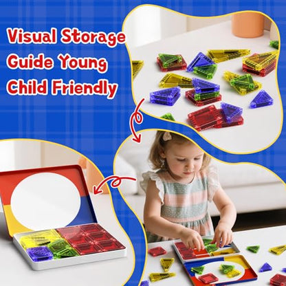 Magnetic Tiles Travel Essentials for Toddlers: 26PCS Storage Case Included - style: Magnetic Tiles Travel Construction Set - 26PCS