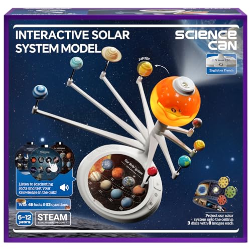 Science Can Solar System for Kids, Interactive Talking Solar System Model - color: White