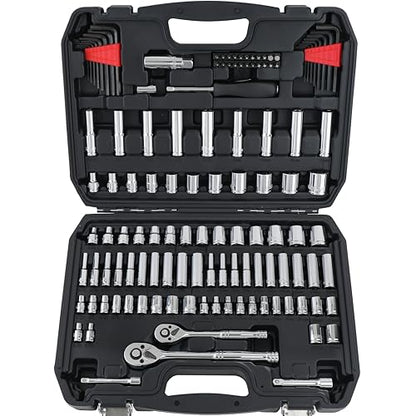Amazon Basics Mechanic's Tool Socket Set With Case, 123-Piece - size: 123 Piece