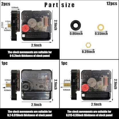 4 PCS High Torque Quartz Clock Movement for Repair Clock Parts - color: Style 1