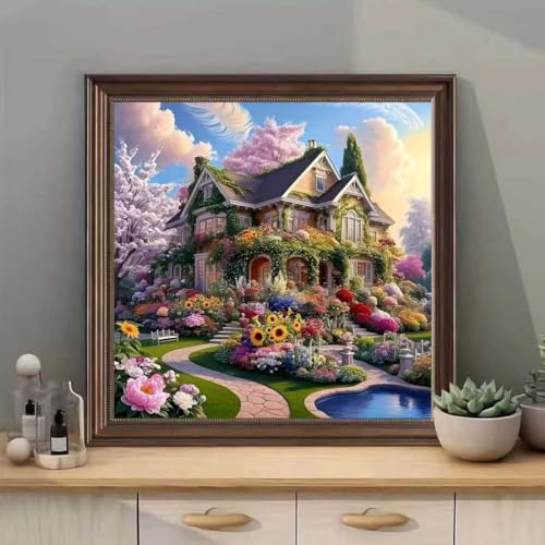 House Scenery Diamond Painting Kits for Adults Beginner 14 x 14 inch - color: SH190