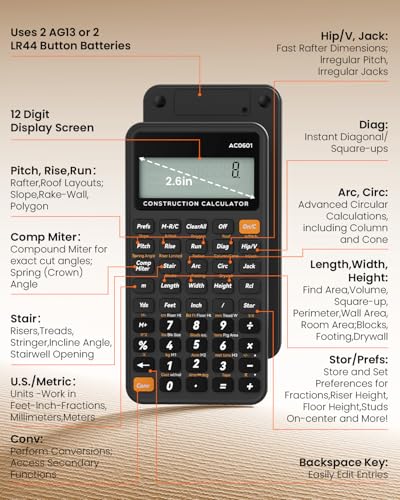 ROATEE Construction Calculator Industrial & Scientific Engineer Calculator - color: Gray