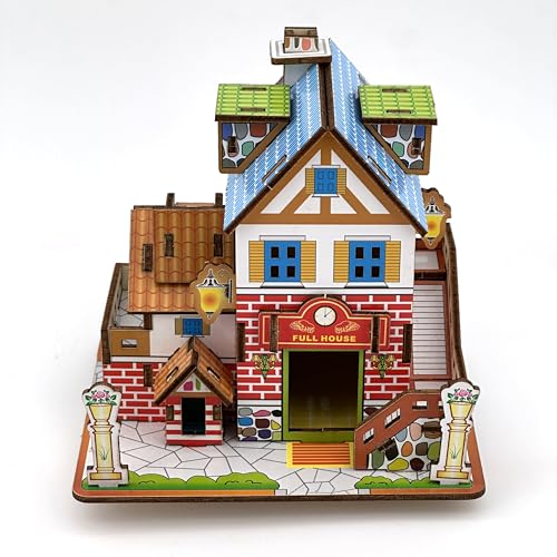 3D Puzzles for Adults, Log Cabin DIY Wooden House Model Kits for Adults to Build, Country Cottage Building Model, 3D Jigsaw Brain Teaser Puzzle, Dollhouse (YTY)