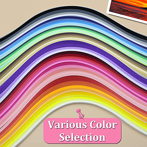 Zorfeter Multi-Color Quilling Paper Strips Kits, 5mm Width, 15" Length - size: Paper Width: 5mm