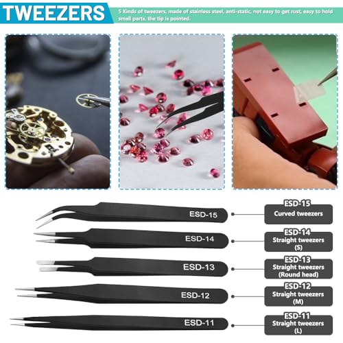 WMYCONGCONG 28 PCS Gundam Model Tool Kit Basic Model Tools Hobby Building Tools Craft Set for Car Model Building Repairing Fixing