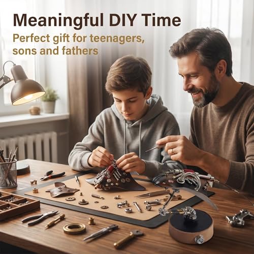 3D Metal Puzzles Model Kits for Adults Steampunk Mechanical Manta Ray 160+ Parts 2-3 Hours Build Screw Assembly Unique Desk Decor Birthday Gift for Father Husband(Stingray) - style: Stingray