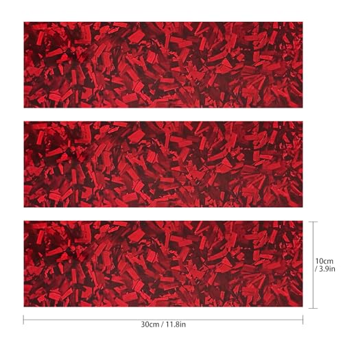QianBao Compatible with 11.8" x 4" Chevy Bowtie Emblem Vinyl Wrap Kit - color: Forged Carbon Fiber Red 3
