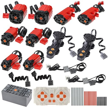 46pcs Technic-Motor Set with Red-Burst-Monster-Motor Wide Compatibility