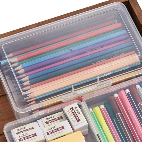 4 Pack Rectangular Clear Plastic Storage Containers, 8x4.7x2.3 inch - size: 8 x 4.7 x 2.3 inch