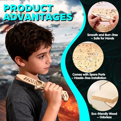 3D Wooden Puzzles for Adults – 6 Knife-Shaped Puzzles with 266 Pieces