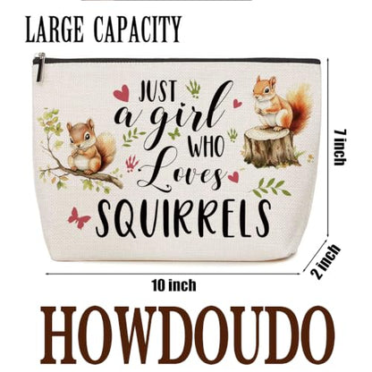 Lovdazzles Squirrel Gifts for Girls Makeup Bag Funny Animal Cosmetic Bag - color: Multicolor 1761