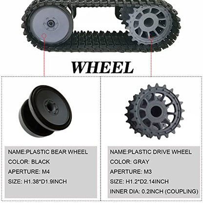 Premium Intelligent 2WD Tank Robot Chassis Platform with 2PCS DC Motors & Plastic Track, RC STEAM Science Kit Compatible with PS2, WiFi, Bluetooth for School Scientific Education, Robotic Competition - color: Blue