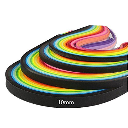 ODETOJOY Quilling Paper Strips 10mm 260 Strips Set DIY Origami Paper Quilling Art Length 39cm (26color 10mm) - size: Width-10mm