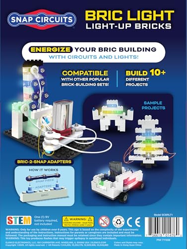 Snap Circuits BRIC Light STEM Building & Circuit Kit for Kids Ages 8+